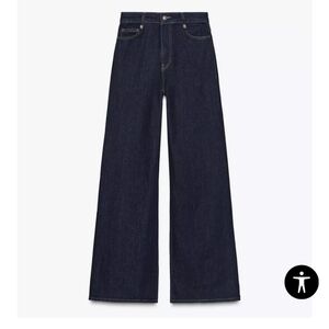 Zara HIGH-WAIST WIDE LEG JEANS, size 4 NWT